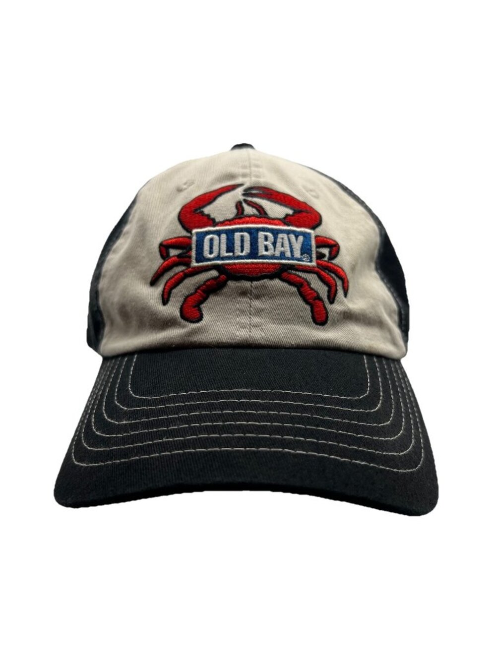 Old Bay My Maryland Crab Seasoning Strapback Hat Cap Dad Logo Embroidered